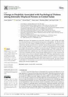Psychological distress by disability status