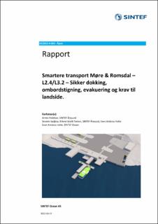 Smartere transport Møre & Romsdal – L2.4/L3.2 – Sikker dokking, ombordstigning, evakuering og krav til landside